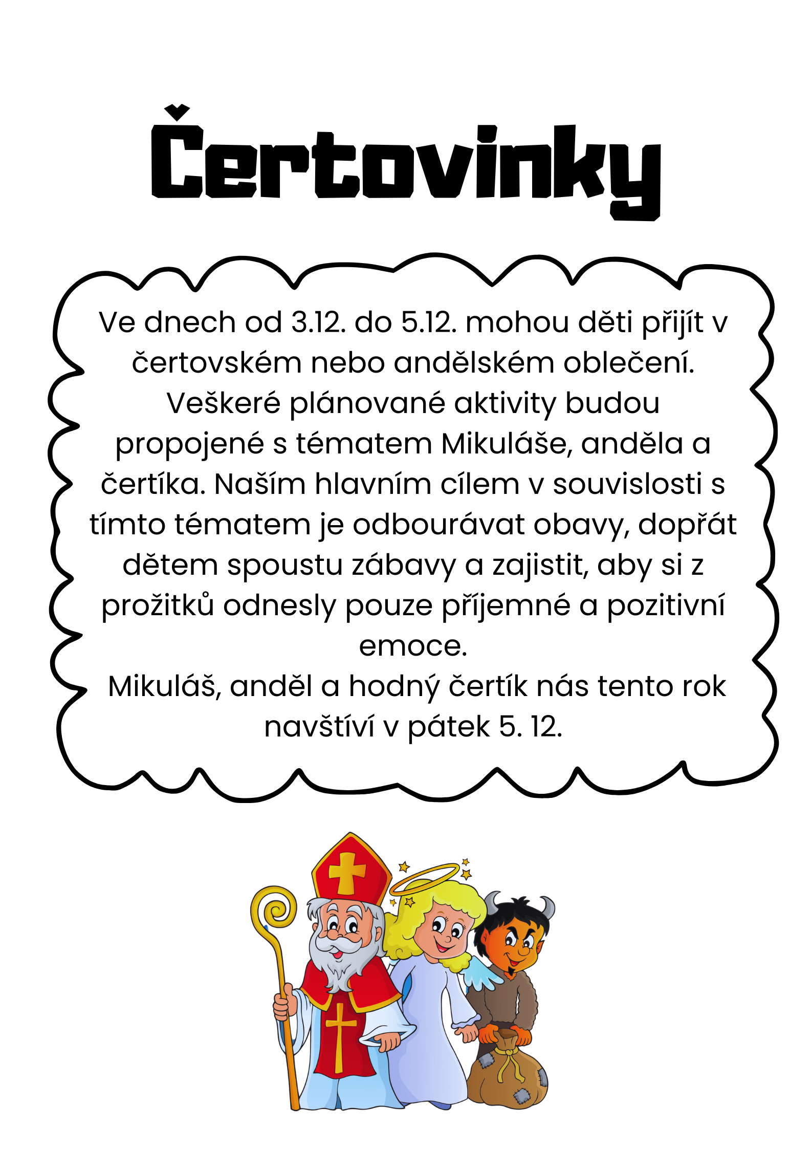 Čertovinky od 3.12. do 5.12.